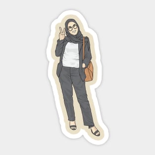 Hijabi Office Lady Sticker